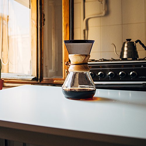 image for Coffee Filter Jubapoz Reusable Coffee Maker Filter Cone Baskets Gold T