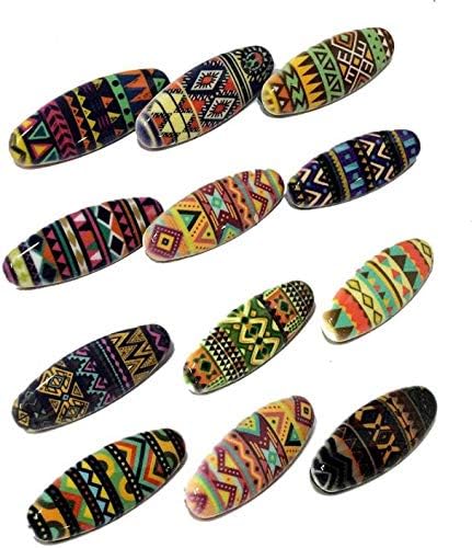 Ngel Plastic Multi Colored Glossy Finish Traditional Saree Pin/Broch/Fashions Safety Pins/Brooch for Girls and Women (Pack of - 12)