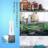 Cordless Water Flosser –Professional Oral Irrigator with 4 Jet Tips (Included 2 Plaque Remover Tips) for Teeth Cleaning, Rechargeable Portable Water Flosser with 3 Mode for Braces,Implants,Crowns