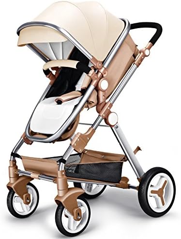 luxury pu baby stroller