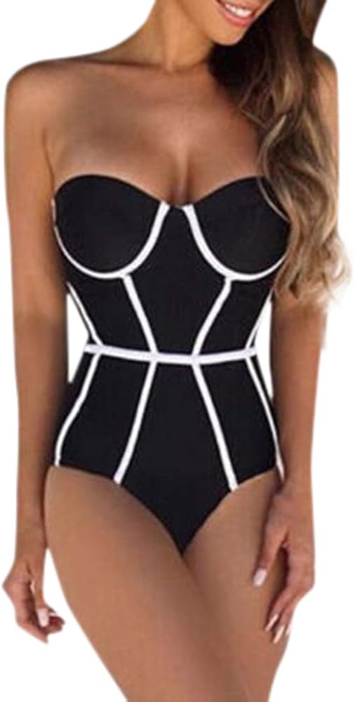 slimming bandeau tankini