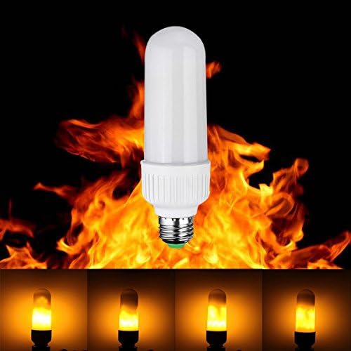 Bymlt-LED Flame Effect Light Bulb, E27 LED Flickering Flame Light Bulbs, 105pcs 2835 LED Beads Simulated Decorative Light Atmosphere Lighting Vintage Flaming Light Bulb for Bar/ Festival Decoration