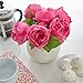 Butterfly Craze Artificial Peony Silk Flower Bouquet for Wedding Floral Arrangements and Home Decoration - Fushia Red Color, 10 Stem Per Set