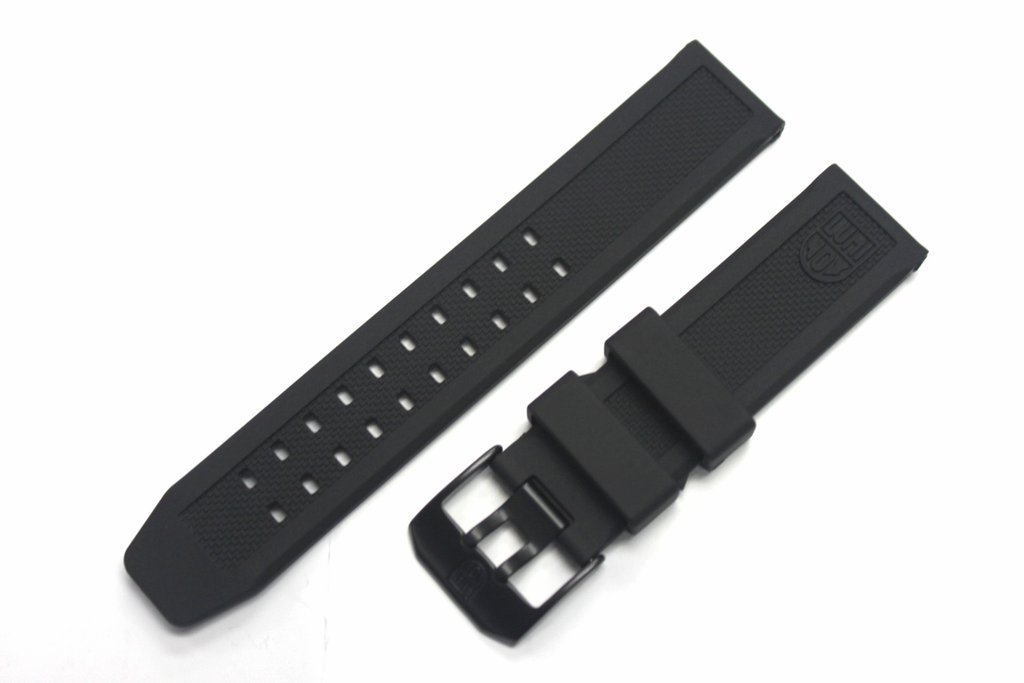 LUMINOX Replacement Rubber Watch Band Strap with PVD Black Buckle EVO