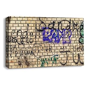 Canvas Wall Art for Living Room,Bedroom Home Artwork Paintings Creative Graffiti Ready to Hang - 12x18 inches