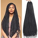 DIFUNEE Vorgedehntes Flechthaar, 55,9 Cm, 8 Packungen – Yaki-Textur, Heißwasserfest, Für Box Braids & Twists, Inkl. Perlen