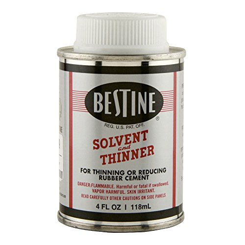 Bestine Solvent and Thinner for Rubber Cement â€“ Cleans Ink, Adhesive and Parts, 4 Ounce Can