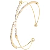 Shuo Dian Gold Bracelets for Women Jewelry 14k Plated Gold Bangles for Women Cuff Bracelet Open Fashion Bracelet Adjustable 