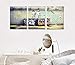 YPY Banksy Life is Beautiful Canvas Giclee Artwork 3 Panels for Modern Home Decor Stretched and Framed Ready to Hang Size 36(W) X 16(H) inches