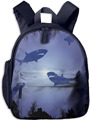 Sharks And Divers School Bag Student Backpack Shoulders Children Bag