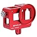 PULUZ Housing Shell Case CNC Aluminum Alloy Protective Cage with Insurance Frame & 52mm UV Lens for Hero(2018)/ 7 Black HERO6/ 5 New Hero (Red)