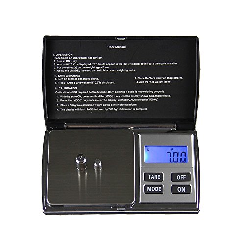 200g X 0.01g Digital Pocket Scale, with Backlit LCD Display, Small Mini Digital Pocket Gram Scale for Kitchen Jewelry Herb (Updated)