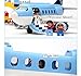 Brick Shop Airport Passenger Terminal with Airplane Jumbo Jet, Lego Duplo Compatible (69 Pcs)