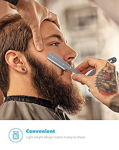 Equinox Professional Grooming Hair Cutting Scissors Kit - 6.5" Hair Cutting Shears and 6.5" Hair Thinning Scissors with Professional Steel Straight Edge Razor and 100 Derby Shaving Blades - Thumbnail 3