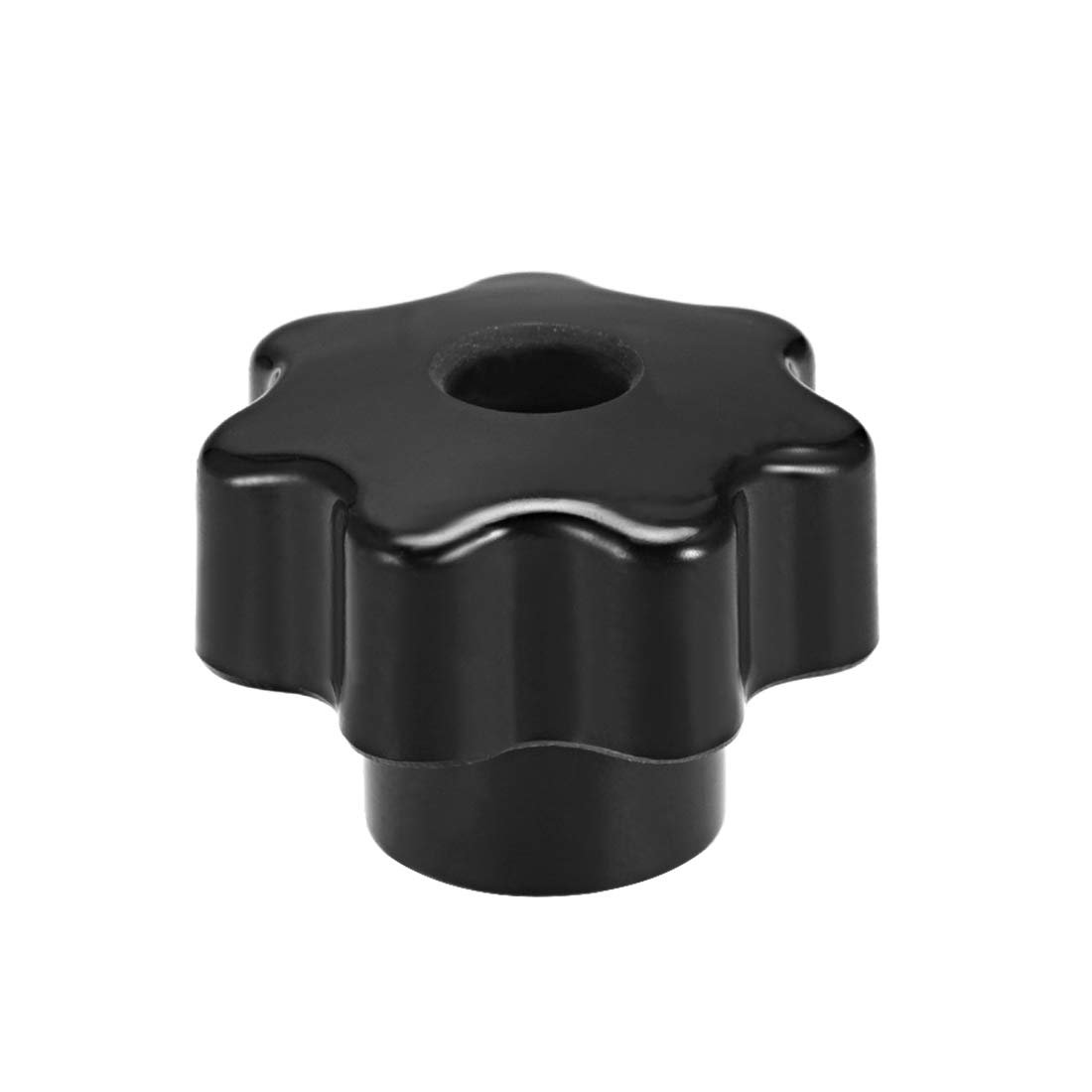 sourcing map Star Knob Grip Handle M8 Diameter 39mm Brass Insert Female Thread Black