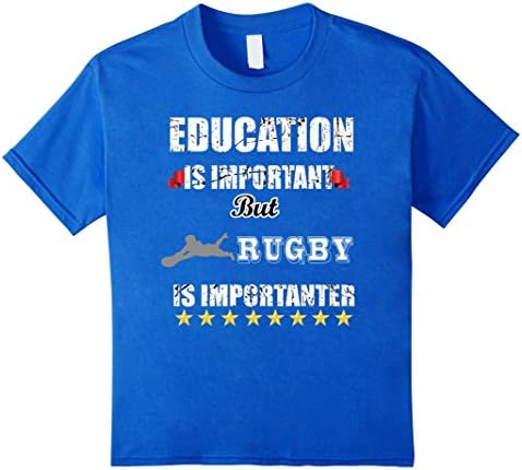unisex-child Education Is Important But Rugby Is Importanter T Shirt 10 Royal Blue