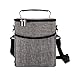 Insulated Lunch Bag Lunch Box for Men and Women, Thermal Bento Bag,Vtopmart Waterproof Reusable Large Capacity Cooler Bag for School, Work, Picnic,Travel, Gray