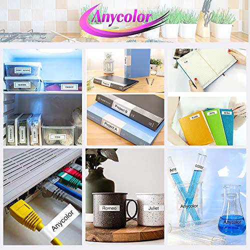 Anycolor Tz Tape 12mm 0.47 Laminated White Compatible with Brother PTouch TZe231 TZe231 Label