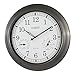 La Crosse Technology WT-3181P Metal Clock, 18 Inch, Pewter