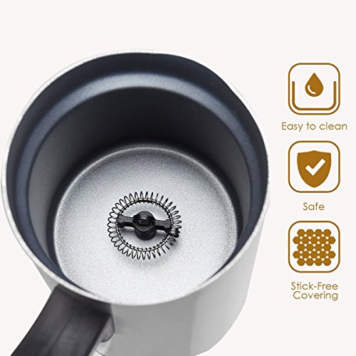 image for Costway Electric Milk Frother Automatic Stainless Steel Non-Stick Inte