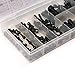 CSLU 106pcs Alloy Steel Socket Cap Screws Hex Head Bolt Assortment Kit with Box, M4 M5 M6 M8 M10 Thread Metric Size, Black Oxide Finish