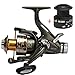 Goture Spinning Fishing Reel 5.1:1 Dual Brake Feeder 9+1BB Carp Reel with Rear Drag Freshwater or Saltwater 3000 4000 5000 6000 Series