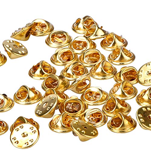 image for Onwon 30 Pieces Brass Butterfly Cluth Badge Insignia Clutches - No Too