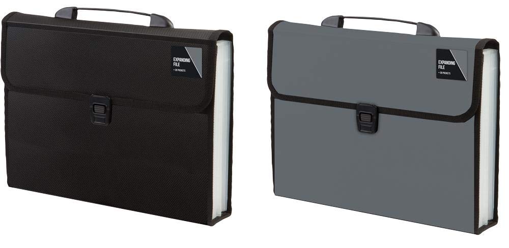 A* - A4 Display Book - 20 Pages - A4 Folder with 20 Plastic Wallets - Assorted Document Wallet Display Case for A4 Paper