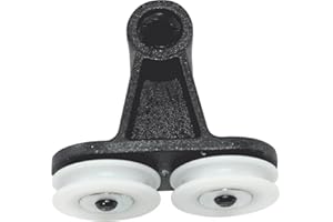 OEM Illusion Lateral Angle Shower Door Roller Assembly, Black and White, 5.2 x 4.9 cm