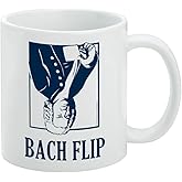 Bach Flip Back Johann Sebastian Classical Music Funny Humor Ceramic Coffee Mug, Novelty Gift Mugs for Coffee, Tea and Hot Drinks, 11oz, White