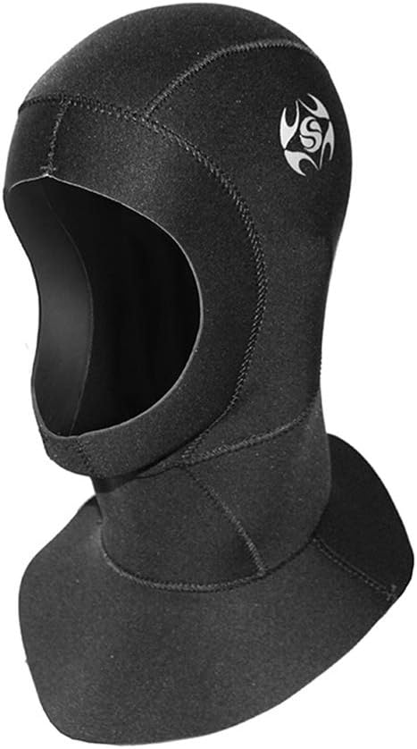 DiNeop Wetsuit Scuba Hood Neoprene Dive Hood 3MM for Men Women, Vented Bib Diving Cap Thermal Flexible Protection for Surfing Snorkeling Kayaking Swimming Sailing Canoeing Water Sports : Sports & Outdoors