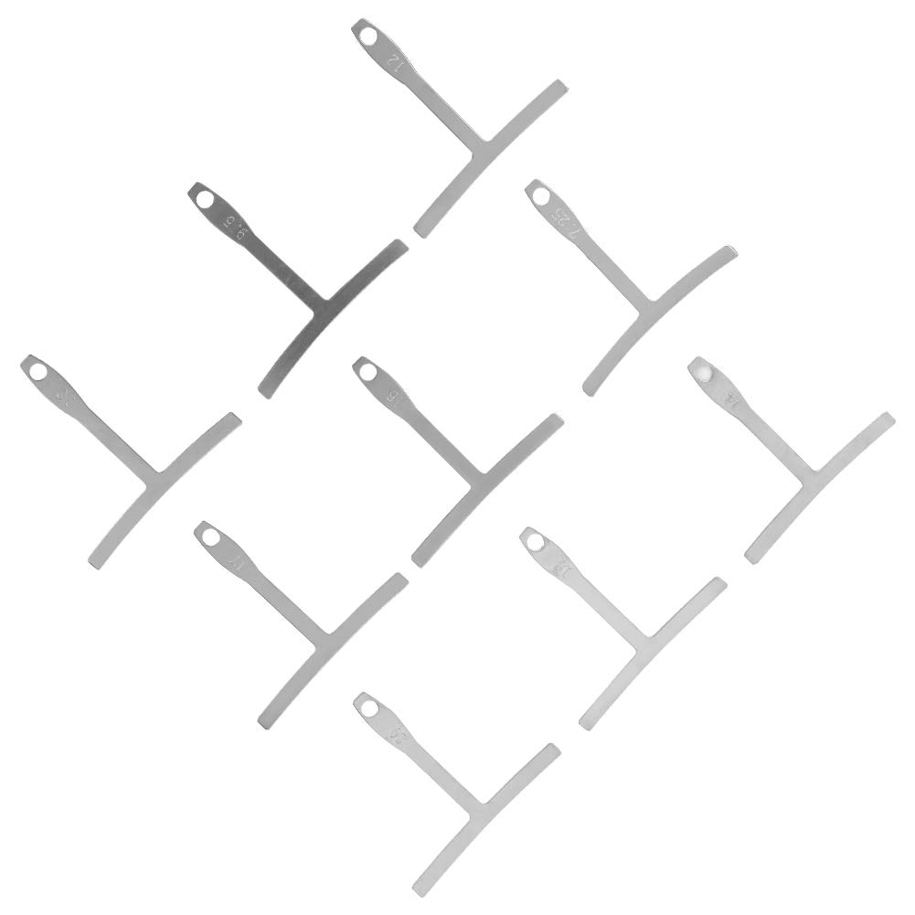 Radius Gauge, 9 Pcs Universal Understring Radius Gauge for Guitar Bass Bridge Fingerboard Saddle 7.25''~20''