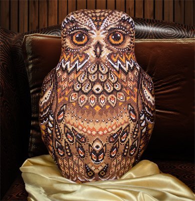 Panna Cross Stitch Cushion Front Kit : Owl