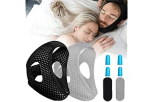 PJTLGYELEE Snoring Chin Strap for Users,Anti Snoring Chin Strap for Sleeping, 2 Pack Adjustable Jaw Support Strap to Keep Mouth Closed, Snoring for Men Women, Comfort Fit Nighttime Sleeping Aid