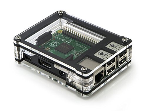 Zebra Bold - case for Raspberry Pi B+ and 2B (Black Ice)