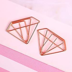 20Pcs:5 Love 5 Heart 5 Diamond 5 Diamond Ring, Cute Paper Clips - Funny Bookmark Marking Clip For Office School Wedding Party Invitation...
