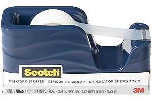 Scotch Wave Tape Dispenser, Great for Gift Wrapping, Includes 34 in x 350 in Tape Roll (C20-WAVE-MI)