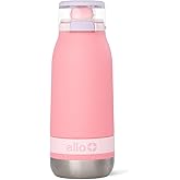 Ello Emma 14oz Vacuum Insulated Stainless Steel Kids Water Bottle with Straw and Built-in Carrying Handle and Leak-Proof Locking Lid for School Backpack, Lunchbox and Outdoor Sports