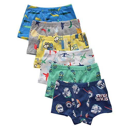 benetia Kids Underwear Boys Boxers Briefs Toddler Panties Underpants Dinosaur Cotton 6 -Pack Size 4t