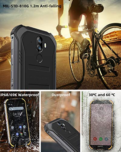 DOOGEE-S40-LITE-Moviles-Libres-Resistente-IP68IP69K-Impermeable-Smartphone-4650mAh-Android-90-Telefono-Movil-Todoterreno-55-Pulgada-Cmara-8MP5MP-Dual-SIM-2GB16GB-Face-ID-Huella-DigitalNegro