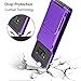 Vofolen Case for Galaxy S8 Case Wallet 4-Slot Pocket Credit Card ID Holder Flip Door Scratch Resistant Dual Layer Protective Bumper Rugged Rubber Armor Hard Shell Cover for Samsung Galaxy S8 Purple