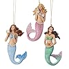 Kurt Adler Pink Blue and Green Mermaids Holiday Ornaments Set of 3 Resin 51deWxg19sL