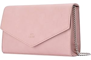 GM LIKKIE Clutch Purse for Women, Evening Envelope Clutch Bag, Crossbody Foldover PU Leather Shoulder Handbag