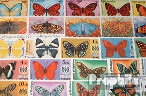 Prophila Collection Motives 200 various Butterflies stamps (Stamps for collectors) Butterflies