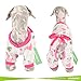 LovinPet Dog Pajamas Pet Clothes Cotton Cozy Onesie Puppy Pjs with Bow and Snap Buttons