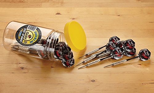 Fat Cat Darts in a Jar: Steel Tip Darts with Storage/Travel Container, 19 Grams (Pack of 21)
