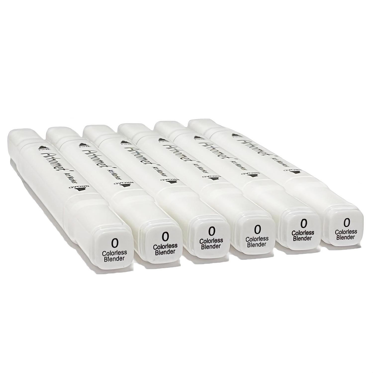 Photo 1 of 6pcs Colorless Alcohol Markers Set, Blender Blending Clear Markers Dual Tips Art Drawing Sketched Double Tipped for Adults Kids (Colorless)