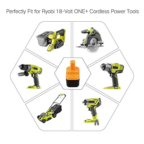 Upgraded to 3600mAh Ni-Mh Replace for Ryobi 18V Battery ONE+ P100 P101 130224028 130224007 ABP1801 ABP1803 Cordless Power tools Pack of 1 - Thumbnail 5