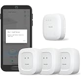 YoLink Water Leak Sensor 1 Kit: 3-Pack + SpeakerHub | Spoken Leak Alerts, App/Email Alerts, Up to 5-Year Battery Life, LoRa YoLink Protocol Up to 2034 Feet, Wi-Fi Required