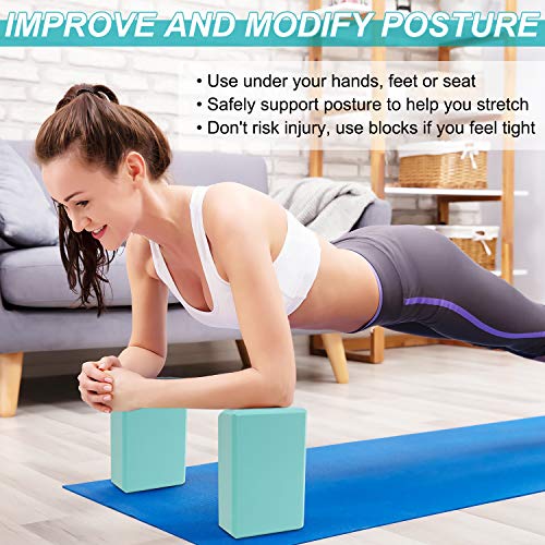 oscaurt-Yoga-Block-2-Pack-with-StrapHigh-Density-EVA-Foam-Yoga-Block-Brick-with-Elastic-Stretch-Strap-with-11-Loops-for-Yoga-Physical-Therapy-Dance-and-Pilates